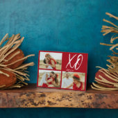 Plaque Photo Modern Script XO Year Photo Collage (Côté)