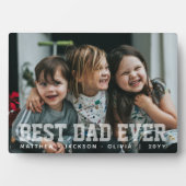 Plaque Photo Modern White Simple Custom Best Dad Ever Photo (Devant)