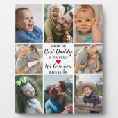 Plaque Photo Moderne 8 Photo Collage Meilleur Papa Dans Le Mond (Devant)