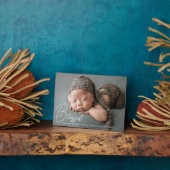 Plaque photo moderne à naître avec Easel (Côté)
