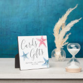 Plaque Photo Moderne Blue Starfish Plage Cartes de Mariage & Ca (Insitu)