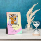 Plaque Photo Moderne boho joyeux anniversaire ajouter nom date (Côté)