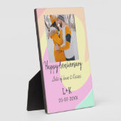 Plaque Photo Moderne boho joyeux anniversaire ajouter nom date (Côté)