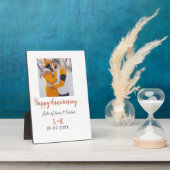 Plaque Photo Moderne boho joyeux anniversaire ajouter nom date  (Côté)