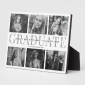 Plaque Photo Moderne Chic Diplôme Garder photo Collage (Côté)