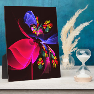 Plaque Photo Moderne coloré Floral Abstrait Art Motif #06