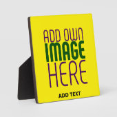 PLAQUE PHOTO MODERNE ÉDITABLE SIMPLE JAUNE MODÈLE TEXTE IMAGE (Recto)