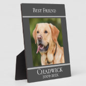 Plaque Photo Moderne élégant Ajouter Photo Pet Memorial (Côté)