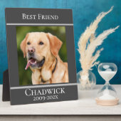 Plaque Photo Moderne élégant Ajouter Photo Pet Memorial (Côté)