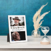 Plaque Photo Moderne en mémoire d'amour 2 photo (Côté)