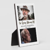 Plaque Photo Moderne en mémoire d'amour 2 photo (Côté)
