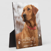 Plaque Photo Moderne En Mémoire D'Amour Personnalisé Pet Memori (Côté)