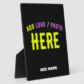 PLAQUE PHOTO MODERNE ET MODERNE PERSONNALISABLE NOIR VÉRIFIÉ (Côté)