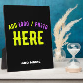 PLAQUE PHOTO MODERNE ET MODERNE PERSONNALISABLE NOIR VÉRIFIÉ (Côté)