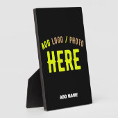 PLAQUE PHOTO MODERNE ET MODERNE PERSONNALISABLE NOIR VÉRIFIÉ (Côté)