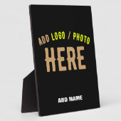 PLAQUE PHOTO MODERNE ET MODERNE PERSONNALISABLE NOIR VÉRIFIÉ (Côté)