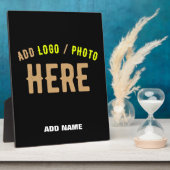 PLAQUE PHOTO MODERNE ET MODERNE PERSONNALISABLE NOIR VÉRIFIÉ (Côté)