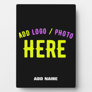 PLAQUE PHOTO MODERNE ET MODERNE PERSONNALISABLE NOIR VÉRIFIÉ