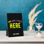 PLAQUE PHOTO MODERNE ET MODERNE PERSONNALISABLE NOIR VÉRIFIÉ (Côté)