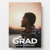Plaque Photo Moderne Gras Script Minimal Photo Graduation (Devant)