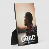 Plaque Photo Moderne Gras Script Minimal Photo Graduation (Côté)