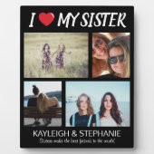 Plaque Photo Moderne J'AIME MA SOEUR | Collage de photos (Devant)