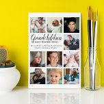 Plaque Photo Moderne | Petits-enfants | Collage de photos<br><div class="desc">La plaque de collage photo Unique PETITS-ENFANTS 10 fait le cadeau parfait pour n'importe quel grand-parent, avec le texte qui dit 'GRANDS ENFANTS FAITES LE GRAND MONDE' suivi de leurs noms. Tous les styles, tailles et couleurs de police peuvent être modifiés en cliquant sur le lien personnaliser après la personnalisation....</div>