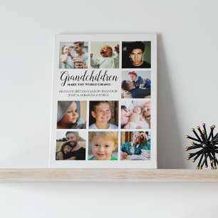 Plaque Photo Moderne Petits-enfants Collage photo