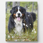 Plaque Photo Moderne pour toujours dans nos coeurs Pet photo Me (Devant)