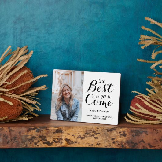 Plaque Photo Moderne Script Calligraphie Graduation Keepsaké Ca (Côté)