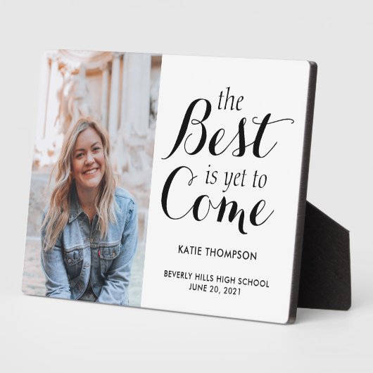 Plaque Photo Moderne Script Calligraphie Graduation Keepsaké Ca (Côté)