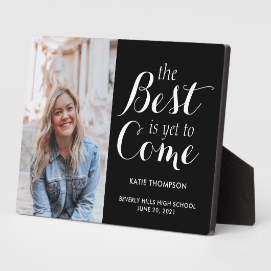 Plaque Photo Moderne Script Calligraphie Graduation Keepsaké Ca (Côté)