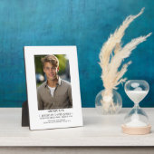 Plaque Photo Moderne Simple Photo Graduation Tabletop Easel (Côté)