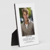 Plaque Photo Moderne Simple Photo Graduation Tabletop Easel (Côté)