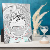 Plaque Photo Moderne Urban Ash Gris Flora Abstrait Motif Art (Côté)