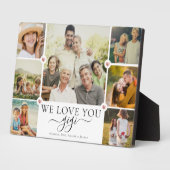 Plaque Photo Moderne We Love You Gigi Family (Côté)