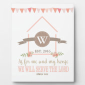 Plaque Photo Moi et ma maison, écritures, famille initiale (Devant)