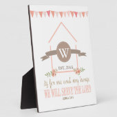 Plaque Photo Moi et ma maison, écritures, famille initiale (Côté)