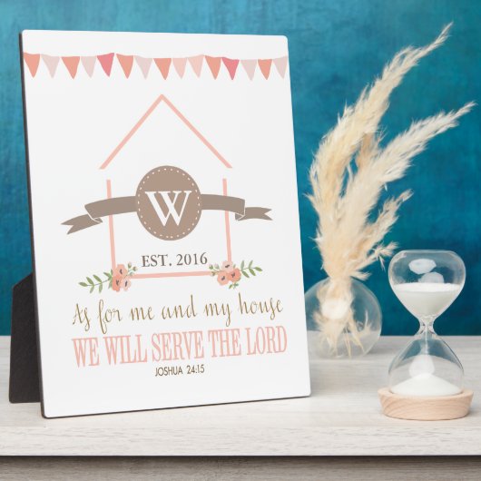 Plaque Photo Moi et ma maison, écritures, famille initiale (Côté)