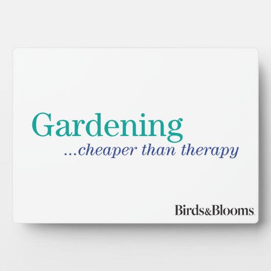 Plaque Photo Moins cher que la thérapie (Devant)