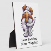 Plaque Photo Moins d'aboiement, plus de baguage (Côté)