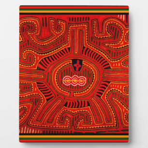 Plaque Photo Mola Design par les Indiens San Blas
