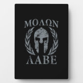 Plaque Photo Molon Labe Grunge Armure spartiate (Devant)