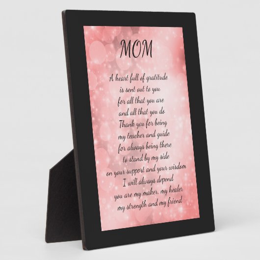 PLAQUE PHOTO MOM (Côté)