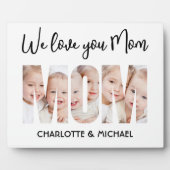 Plaque Photo Mom 3 Photos Cutout Letters (Devant)
