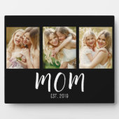 Plaque Photo Mom Established Elegant Script Black 3 Photo  (Devant)