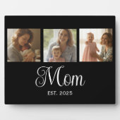 Plaque Photo Mom Established Modern Script Black 3 Photo (Devant)