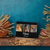 Plaque Photo Mom Established Modern Script Black 3 Photo (Côté)