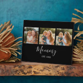Plaque Photo Mom Established Modern Script Black 3 Photo (Côté)