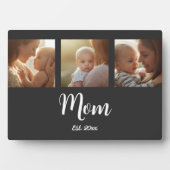 Plaque Photo Mom Established Modern Script Black 3 Photo (Devant)
